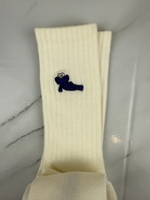 Uniqlo- Cream Kaws and Warhol Pair of Socks (Banana/Blue Kaws)- Size 8-11 UK