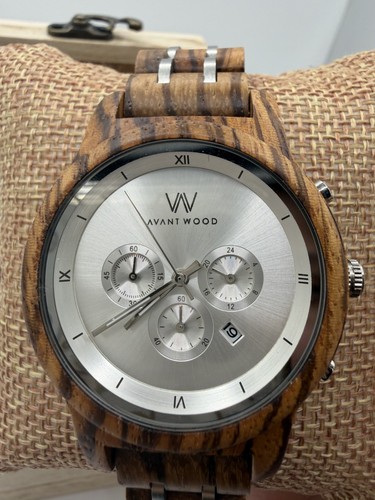 Avant wood mens watch 44mm - mens,