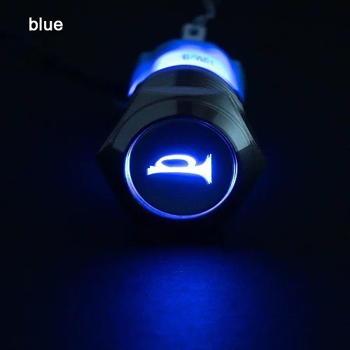 12v 16mm momentary led marine - 12v,