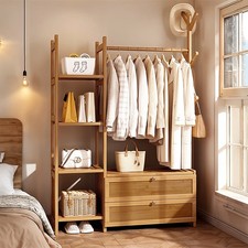 Bamboo Clothes Rail Garment