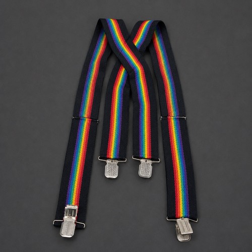 Vintage rainbow braces - vintage,