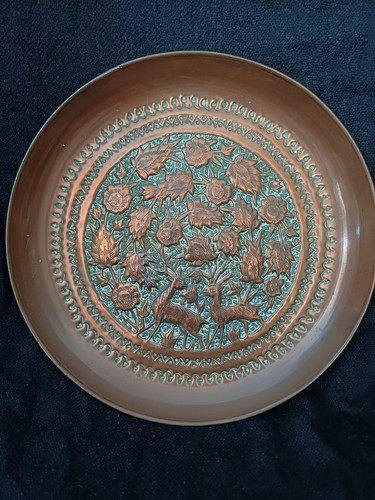 Copper wall plate embossed - ,
