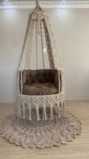 Natural Cotton Macrame Swing, Hanging Chair, Hängesessel, Swing Chair