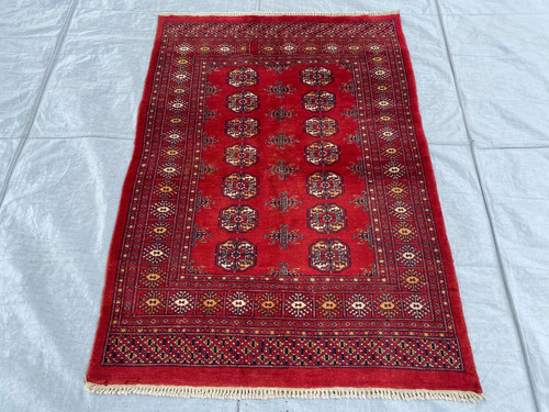 Pakistani turkmen wool rug - turkmen,