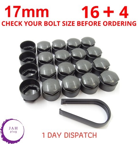 20x17mm gloss grey wheel nut - 20x17mm,