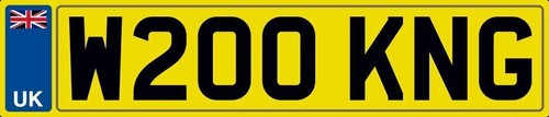 King number plate - plate, kng