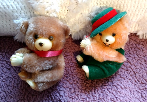 Vintage teddy bear curtain - teddy,