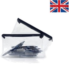 Elegant Clear Pencil Cases Set