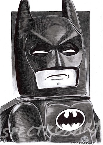 Original art lego batman - art, "lego