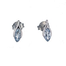 Blue Topaz Earrings Sterling