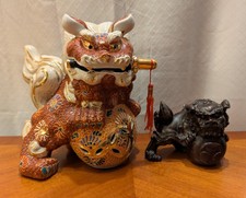 Two Foo Dog Figures