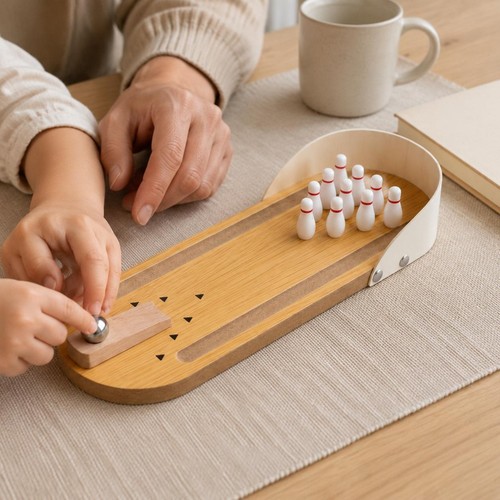 Wooden bowling set - bowling,