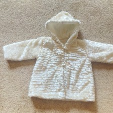Soft Unused Faux Fur Hooded Coat For 18 Month Old