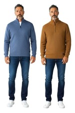 Mens Jumper Half Zip High Neck
