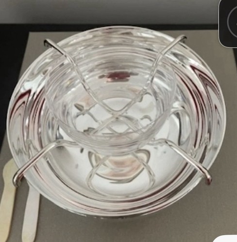 Christofle silver caviar set - silver,