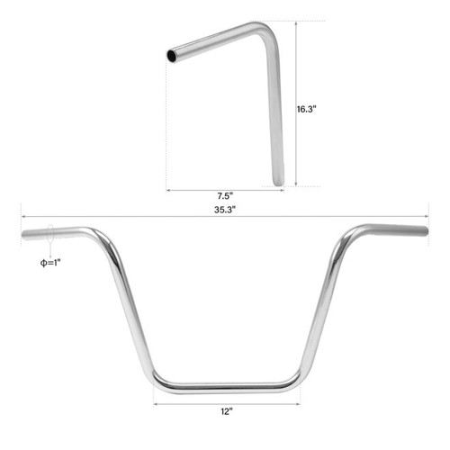 Rise handlebar 34 - handlebar, 34.5