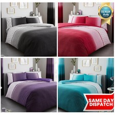 Printed Tie Dye Duvet Cover Geometric Triangle Reversible Quilt Bed Set All Size