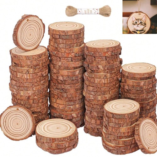 120pcs wood slices 6 - wood,