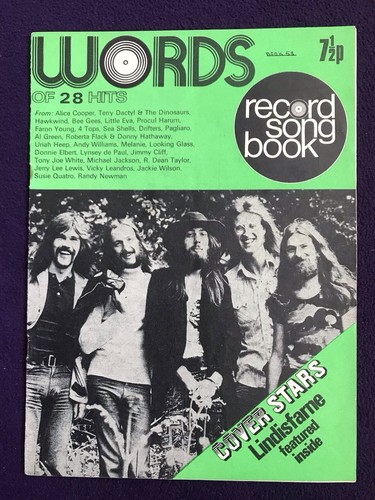 Record song book - song, (words)