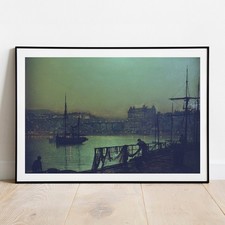 Grimshaw Scarborough Lights fine art giclee print poster wall art home decor