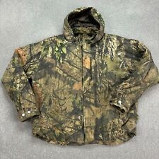 RealTree Jacket Adult Large Brown Work Wear Canvas Camo Hunting Lined Hood Mens*