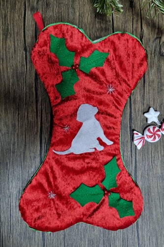 Fabric christmas stockings - fabric,