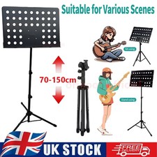Heavy Duty Orchestral Music Stand Folding Adjustable Sheet Holder Tripod Base UK