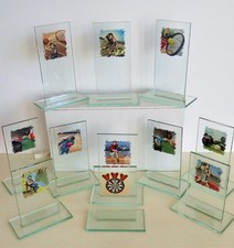 11 Jade Glass Sport Trophies