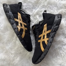 Asics Gel Quantum Lyte 1201A551 Black Pure Gold Mens Running Trainers Size 11 UK
