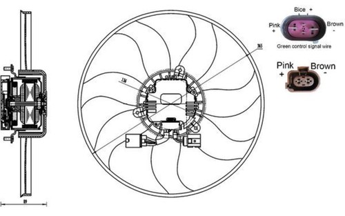 Radiator fan left - fan,