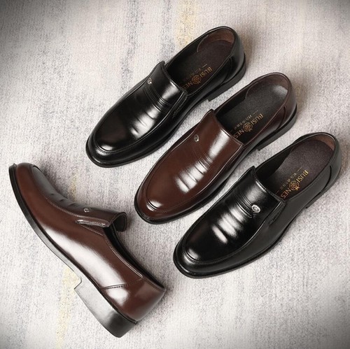 Wide fit leather brogues smart - wide,