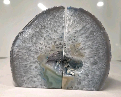 Agate book ends teal - agate,