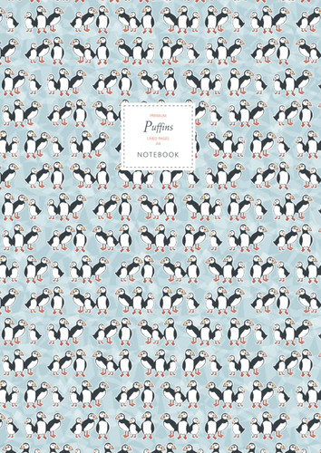 Puffins notebook lined pages - notebook,
