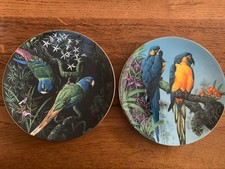 PAIR OF  Wedgewood Plates COLLECTABLE.   Limited Edition Parrots Bird Lover