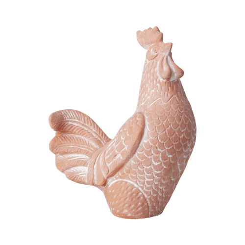 Terracotta cockerel ornament - terracotta,