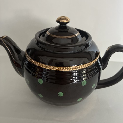 Beautiful vintage black teapot - beautiful,