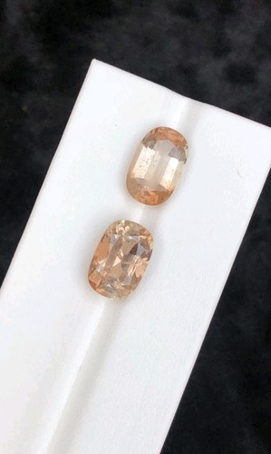 Natural imperial topaz pair - imperial,