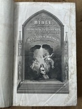 1815 LARGE Self Interpreting Holy Bible - John Brown - illustrated plates
