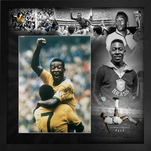 Signed framed pele brazil - framed,