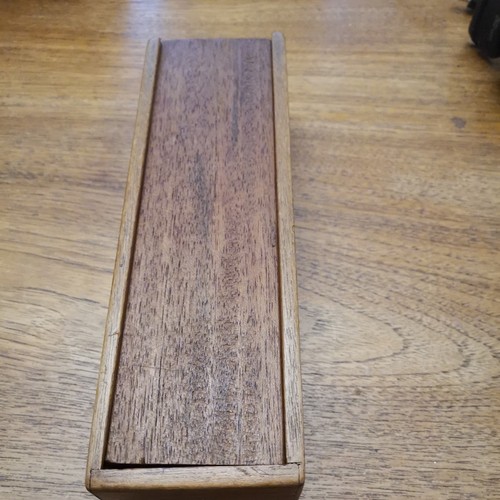 Vintage wooden slide lid - vintage,