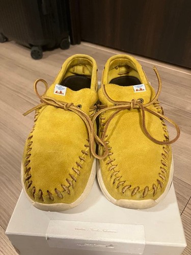 Visvim yellow suede moccasin - visvim,
