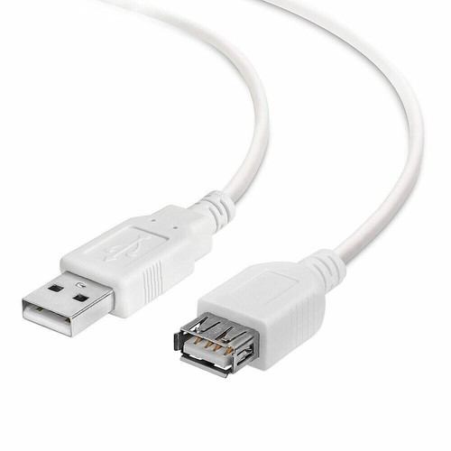 Metre white usb extension - white,