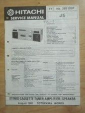 Hitachi service manual for the - hitachi,