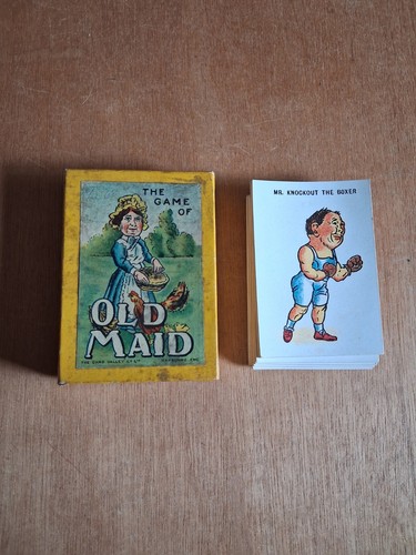 Vintage old maid card - vintage, game