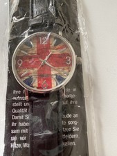 EIGER Quartz Watch UNION JACK dial with Black Strap and sealed in bag. Accurate.
