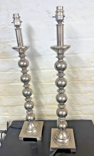 Cast metal bobbin table lamps - bobbin,