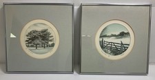 Mark Spain - Pair of Framed Etchings “Beckoning Silence & A Winters Blanket”