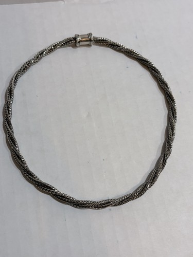 Silver braided rope - braided, chain