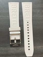 BREITLING OEM 24MM Diver Pro White Rubber Strap w/ oem Tang Buckle