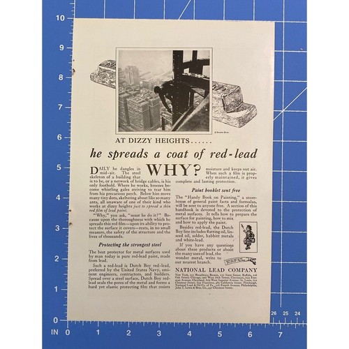 Vtg print dutch boy red - ad,